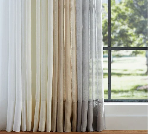 Linen sheer curtains