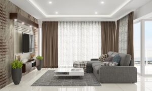 living room curtain design