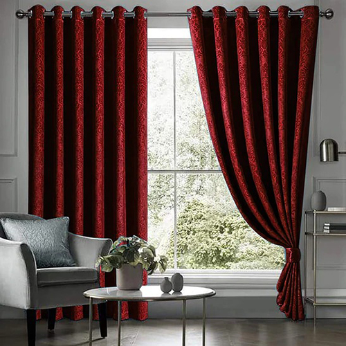 maroon blackout velvet curtains