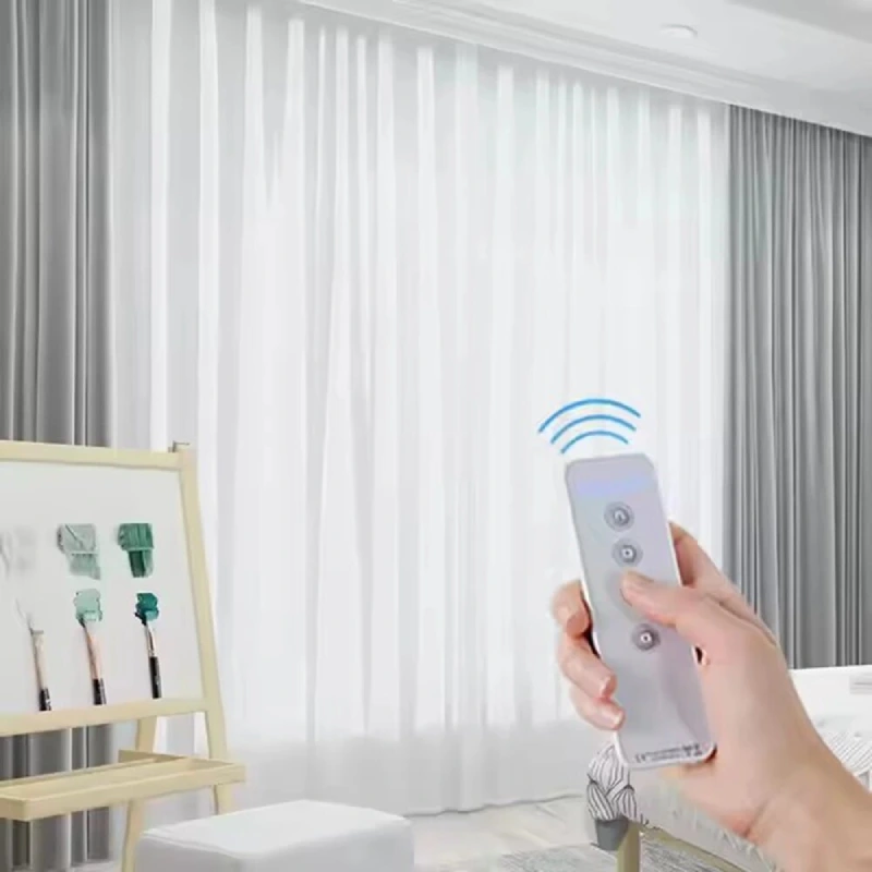 Luxury motorized curtains Dubai enhancing comfort privacy and interior aesthetics.